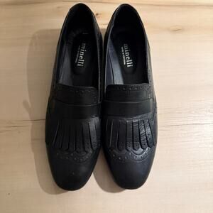 Minelli Made in Portugal Black Loafers - Great Condition! Size 7/5 US 38 Eur